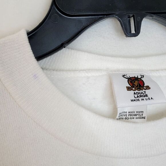 Vintage Bucks Flaunt Your Bucks Stripe Crewneck Sweater Size Large - Picture 10 of 10